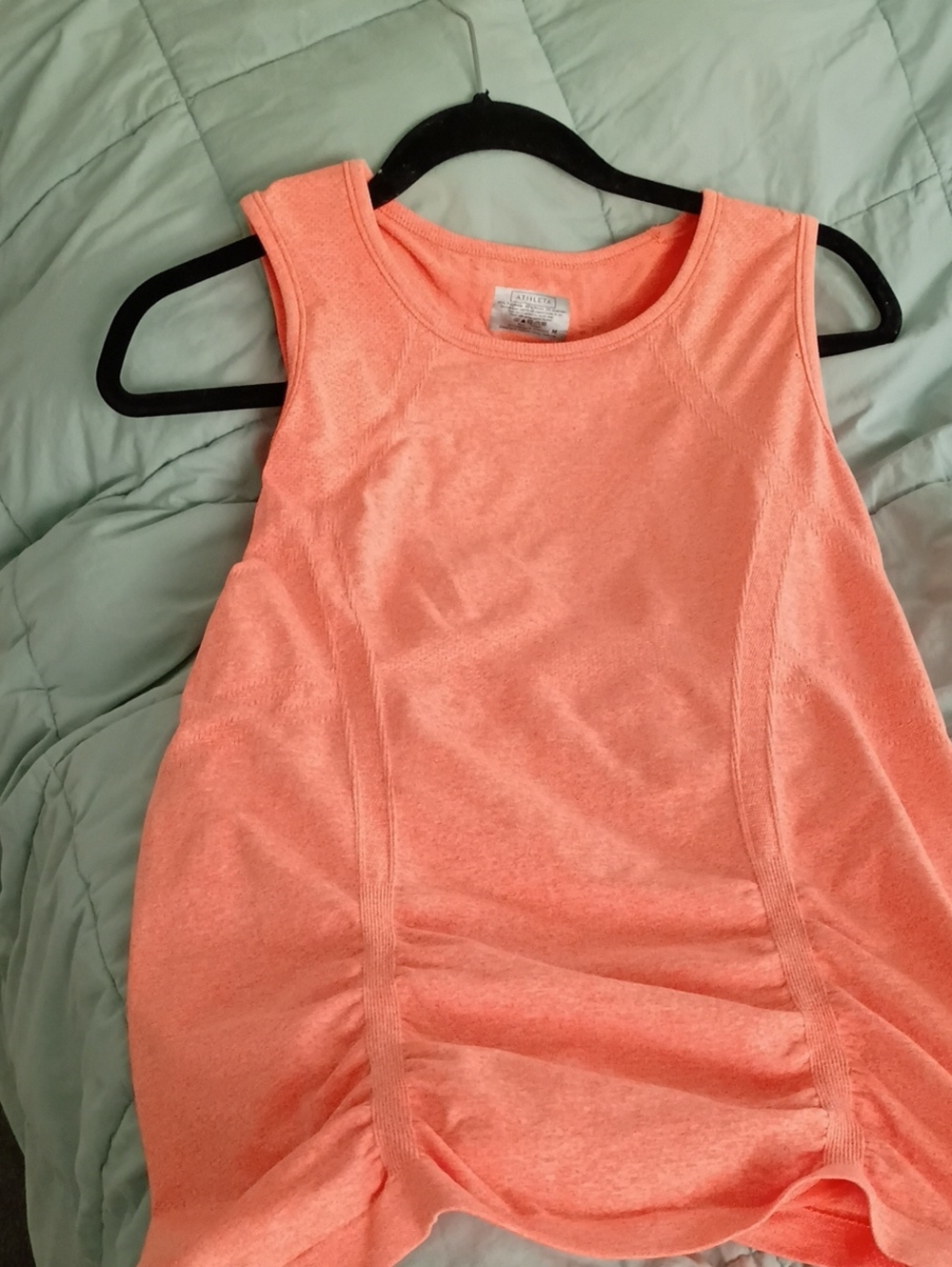 Women's ATHLETA Sleeveless Ruched Tank Top - Coral Pink